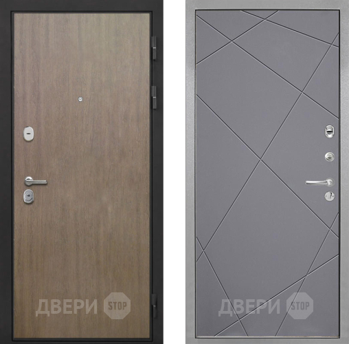 Входная металлическая Дверь Интекрон (INTECRON) Гектор Венге Коричневый Лучи-М Графит софт в Химках