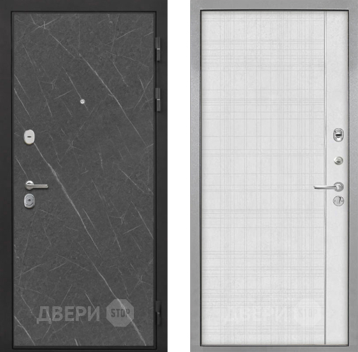 Входная металлическая Дверь Интекрон (INTECRON) Гектор Гранит Лава Оникс В-07 с молдингом Лофт белый в Химках