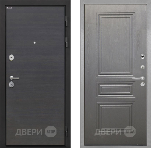 Входная металлическая Дверь Интекрон (INTECRON) Гектор Эковенге ФЛ-243 Графит вуд дуб в Химках