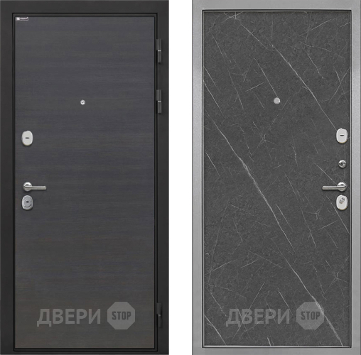 Входная металлическая Дверь Интекрон (INTECRON) Гектор Эковенге Гладкая Гранит лава оникс в Химках