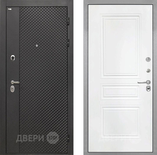 Входная металлическая Дверь Интекрон (INTECRON) Олимпия Black 4К ФЛ-243 Белый матовый в Химках