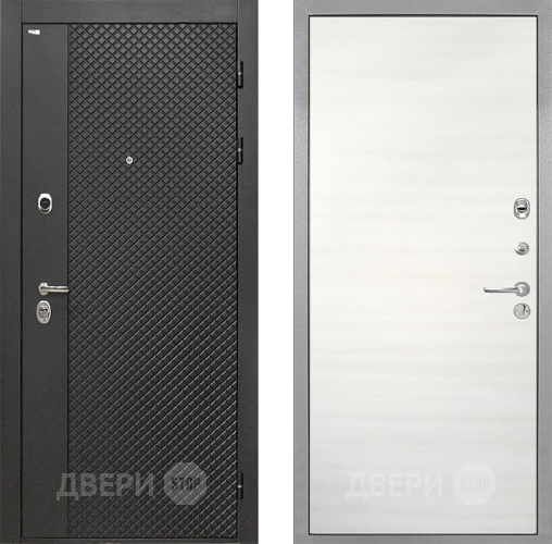 Входная металлическая Дверь Интекрон (INTECRON) Олимпия Black 4К Гладкая Дуб сильвер поперечный в Химках