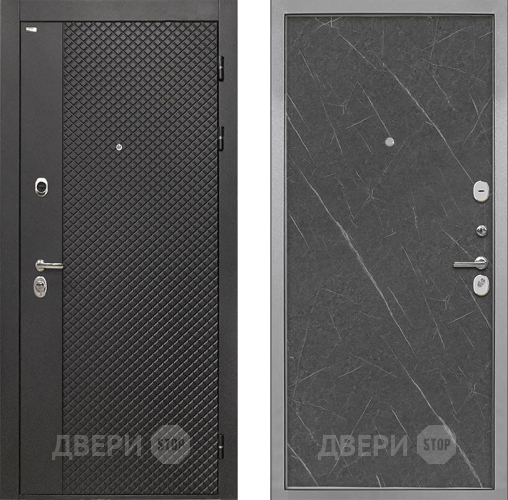 Входная металлическая Дверь Интекрон (INTECRON) Олимпия Black 4К Гладкая Гранит лава оникс в Химках