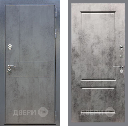 Дверь Рекс (REX) ФЛ-290 FL-117 Бетон темный в Химках