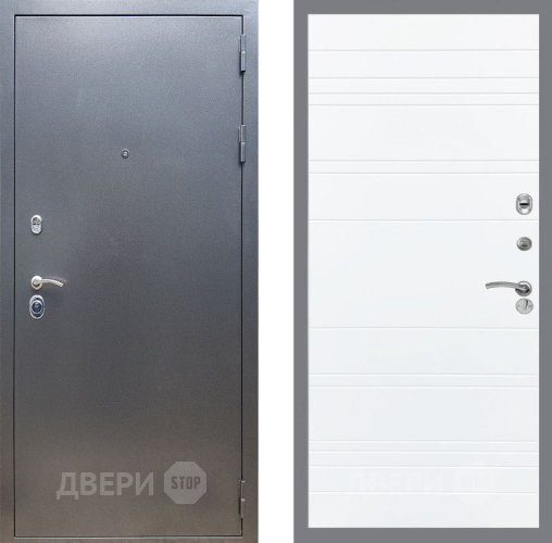 Входная металлическая Дверь Рекс (REX) 11 Line Силк Сноу в Химках