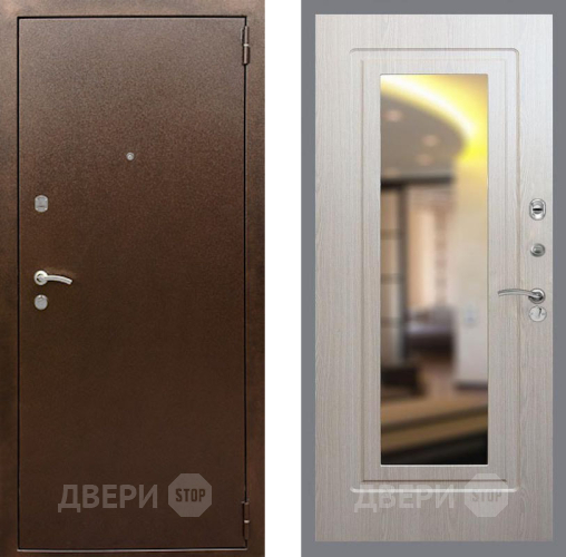 Дверь Рекс (REX) 1А Медный Антик FLZ-120 Беленый дуб в Химках