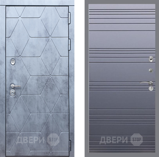 Дверь Рекс (REX) 28 Line Силк титан в Химках
