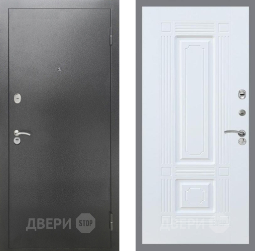 Дверь Рекс (REX) 2А Серебро Антик FL-2 Силк Сноу в Химках