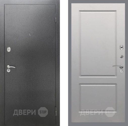 Дверь Рекс (REX) 2А Серебро Антик FL-117 Грей софт в Химках