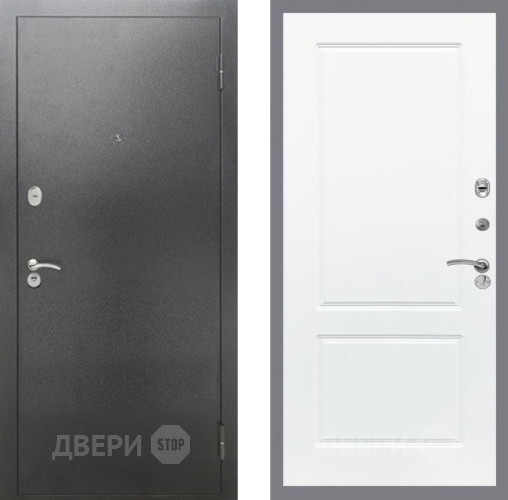 Дверь Рекс (REX) 2А Серебро Антик FL-117 Силк Сноу в Химках