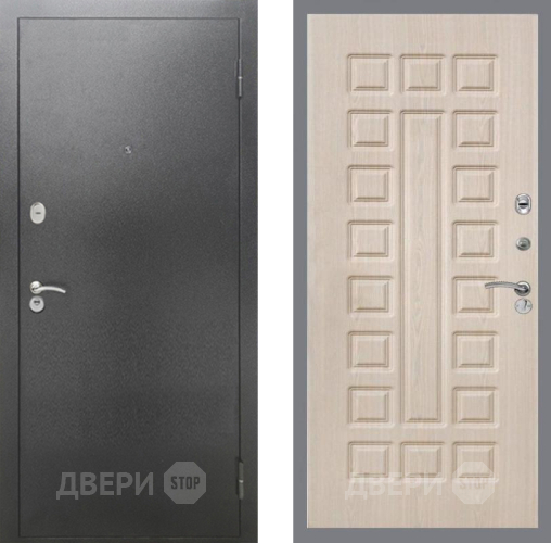 Дверь Рекс (REX) 2А Серебро Антик FL-183 Беленый дуб в Химках