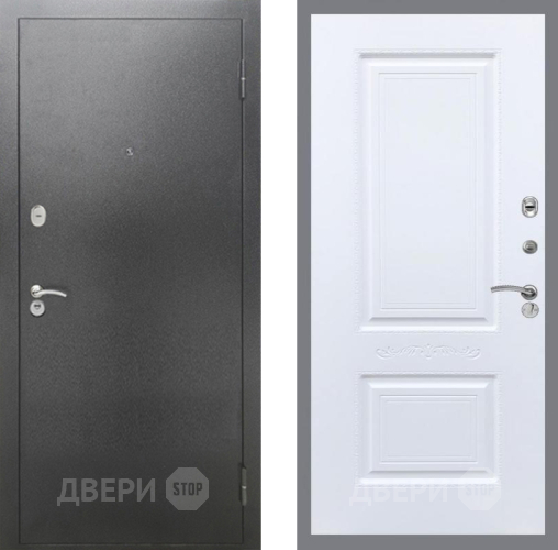 Дверь Рекс (REX) 2А Серебро Антик Смальта Силк Сноу в Химках
