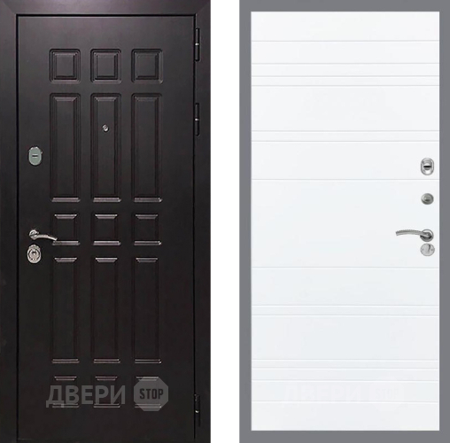 Входная металлическая Дверь Рекс (REX) 8 Line Силк Сноу в Химках