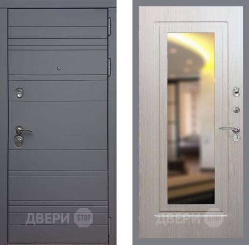 Дверь Рекс (REX) 14 силк титан FLZ-120 Беленый дуб в Химках