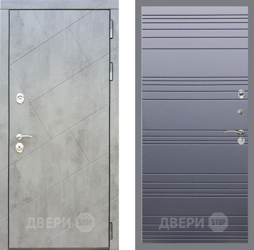 Дверь Рекс (REX) 22 Line Силк титан в Химках