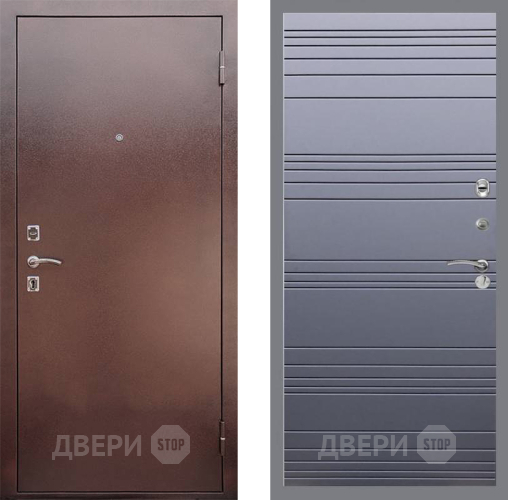 Входная металлическая Дверь Рекс (REX) 1 Line Силк титан в Химках