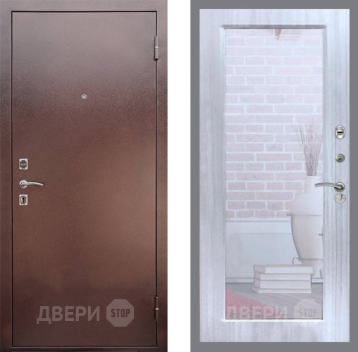 Входная металлическая Дверь Рекс (REX) 1 Зеркало Пастораль Сандал белый в Химках