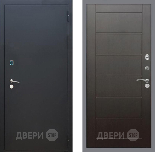 Входная металлическая Дверь Рекс (REX) 1A Черный Муар Сити Венге в Химках