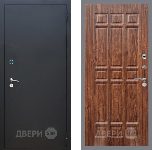 Дверь Рекс (REX) 1A Черный Муар FL-33 орех тисненый в Химках