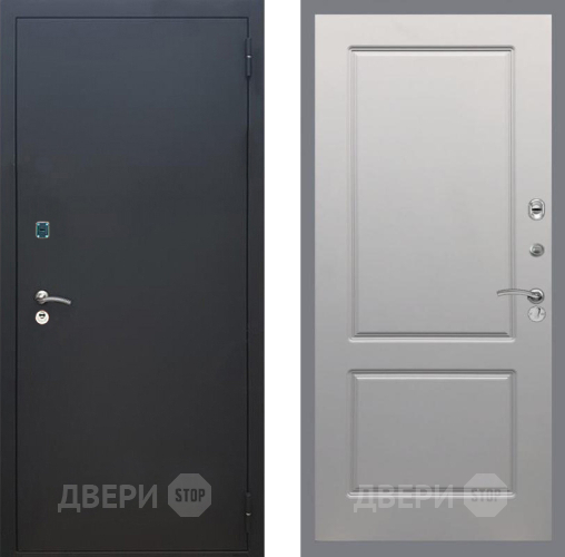 Дверь Рекс (REX) 1A Черный Муар FL-117 Грей софт в Химках