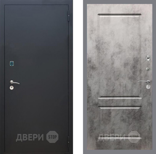 Дверь Рекс (REX) 1A Черный Муар FL-117 Бетон темный в Химках