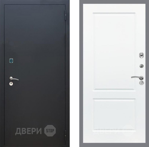 Входная металлическая Дверь Рекс (REX) 1A Черный Муар FL-117 Силк Сноу в Химках