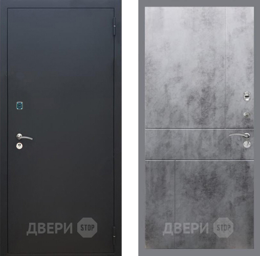 Дверь Рекс (REX) 1A Черный Муар FL-290 Бетон темный в Химках