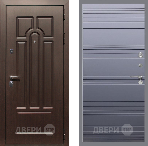 Дверь Рекс (REX) Эврика Line Силк титан в Химках