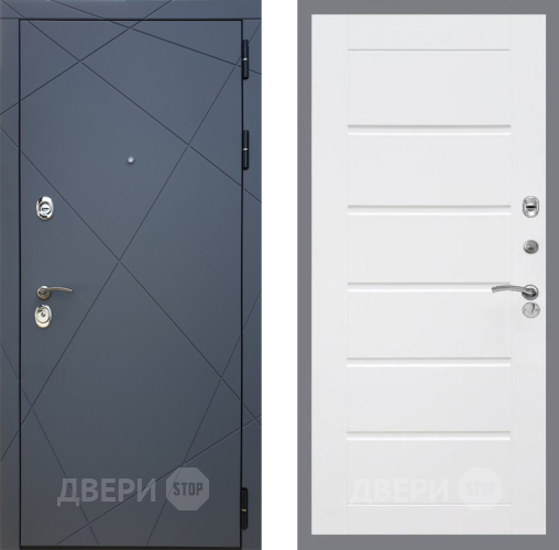 Дверь Рекс (REX) 13 Силк Титан Сити Белый ясень в Химках