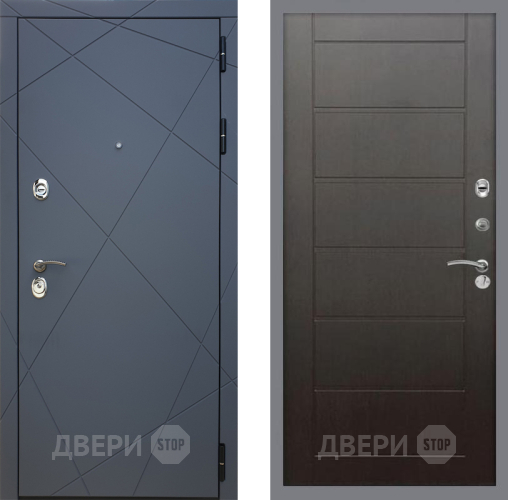 Входная металлическая Дверь Рекс (REX) 13 Силк Титан Сити Венге в Химках