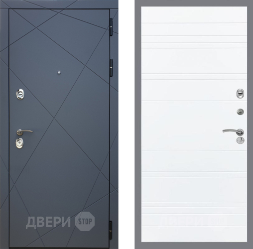 Входная металлическая Дверь Рекс (REX) 13 Силк Титан Line Силк Сноу в Химках