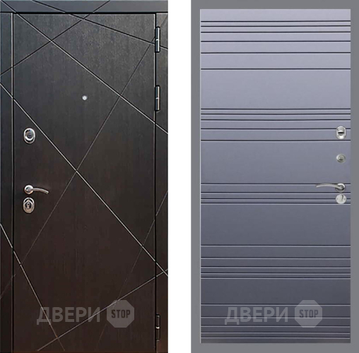 Входная металлическая Дверь Рекс (REX) 13 Венге Line Силк титан в Химках