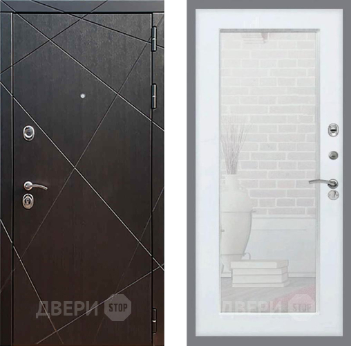 Дверь Рекс (REX) 13 Венге Зеркало Пастораль Белый ясень в Химках