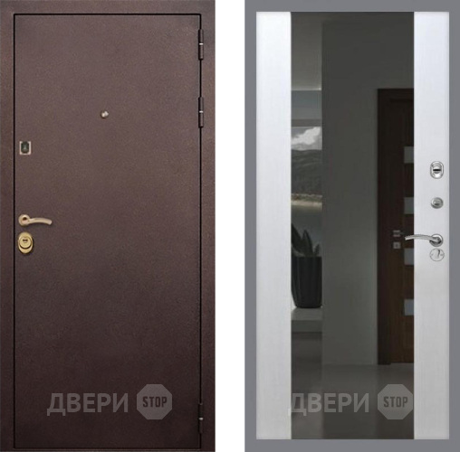 Входная металлическая Дверь Рекс (REX) Лайт 3К СБ-16 с Зеркалом Лиственница беж в Химках