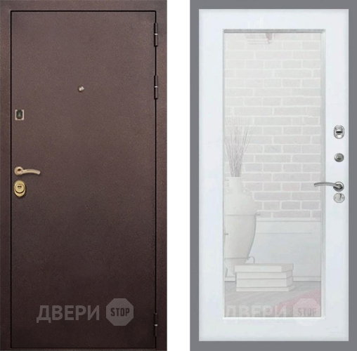Дверь Рекс (REX) Лайт 3К Зеркало Пастораль Силк Сноу в Химках