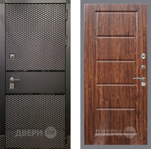 Дверь Рекс (REX) 15 Черный Кварц FL-39 орех тисненый в Химках