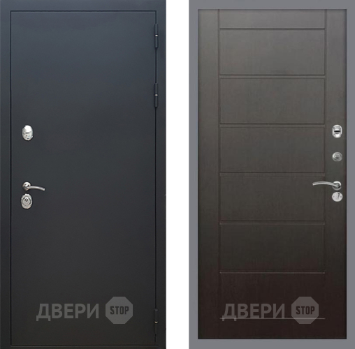 Входная металлическая Дверь Рекс (REX) 5 Черный Муар Сити Венге в Химках