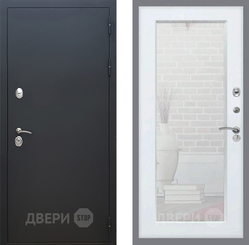 Дверь Рекс (REX) 5 Черный Муар Зеркало Пастораль Силк Сноу в Химках