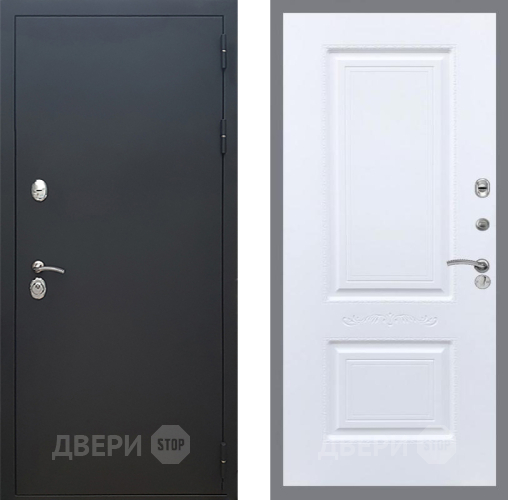 Входная металлическая Дверь Рекс (REX) 5 Черный Муар Смальта Силк Сноу в Химках