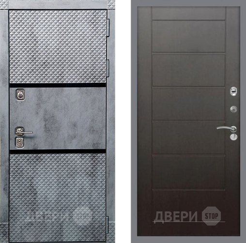 Входная металлическая Дверь Рекс (REX) 15 Бетон Темный Сити Венге в Химках