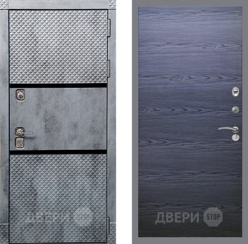 Входная металлическая Дверь Рекс (REX) 15 Бетон Темный GL Дуб тангенальный черный в Химках