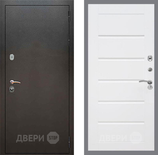 Входная металлическая Дверь Рекс (REX) 5 Серебро Антик Сити Белый ясень в Химках
