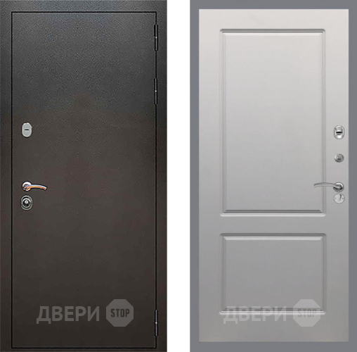 Дверь Рекс (REX) 5 Серебро Антик FL-117 Грей софт в Химках