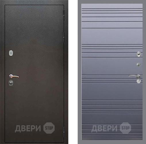 Дверь Рекс (REX) 5 Серебро Антик Line Силк титан в Химках