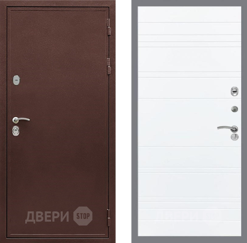 Входная металлическая Дверь Рекс (REX) 5А Line Силк Сноу в Химках