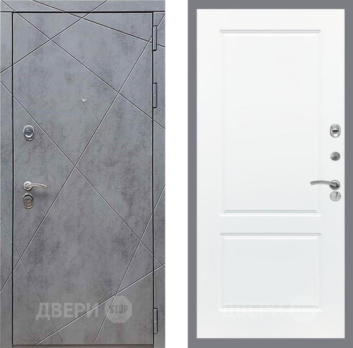 Дверь Рекс (REX) 13 Бетон Темный FL-117 Силк Сноу в Химках