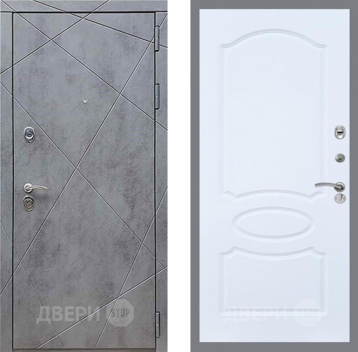 Дверь Рекс (REX) 13 Бетон Темный FL-128 Силк Сноу в Химках