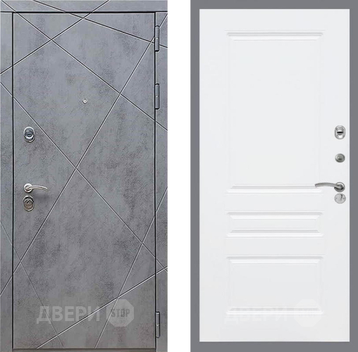 Дверь Рекс (REX) 13 Бетон Темный FL-243 Силк Сноу в Химках