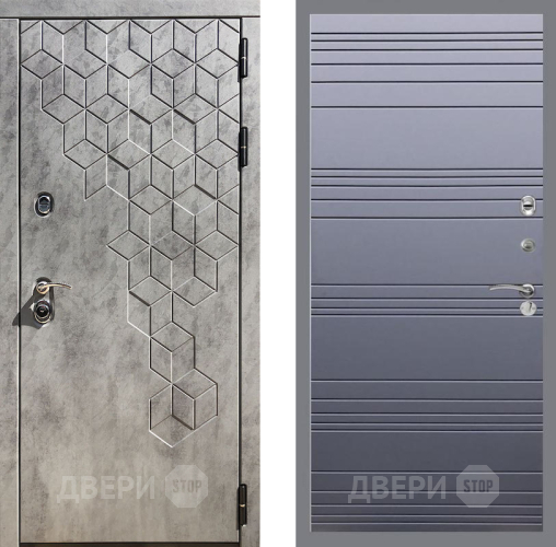 Дверь Рекс (REX) 23 Line Силк титан в Химках