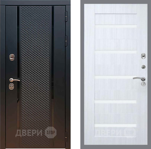 Дверь Рекс (REX) 25 СБ-14 стекло белое Сандал белый в Химках